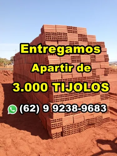 Tijolo 09x14x29, entregamos a partir de 3.000 unidades