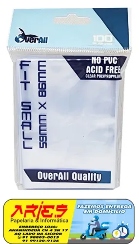 100 SLEEVES PARA YU-GI-OH! YUGIOH OVERALL QUALITY 59 MM X 86 MM