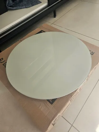 Prato giratório off white, 50cm diametro