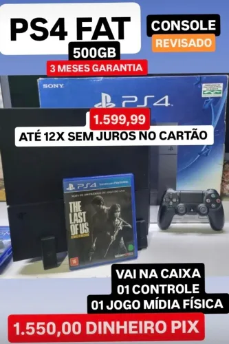 Ps4 500gb Completo + Garantia Loja