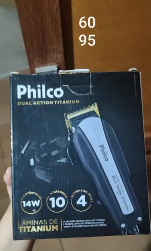 Máquina de Cortar Cabelo Philco Dual Action Titanium