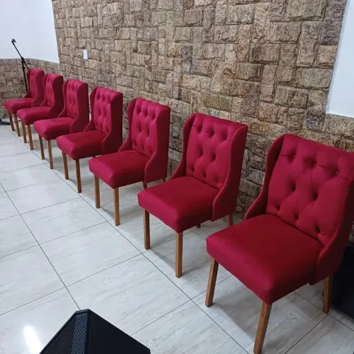 Cadeira de jantar estofada 