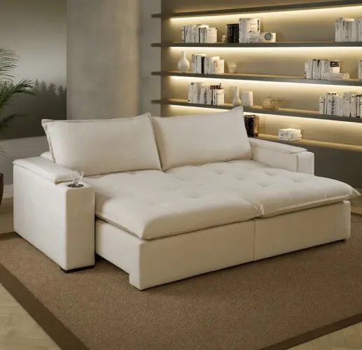 Sofá Cama 2,20m Zara Molas Ensacadas t43