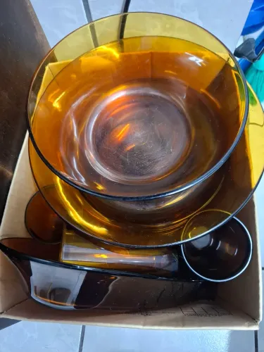 Conjunto de Louças Vintage Âmbar