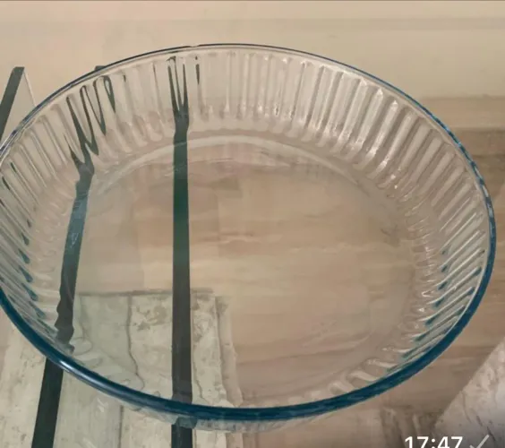Forma de bolo ! De vidro, 