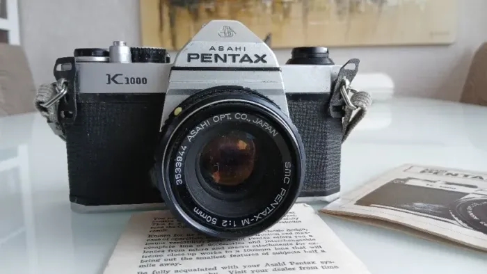 CÂMERA PENTAX K1000 COM ACESSÓRIOS
