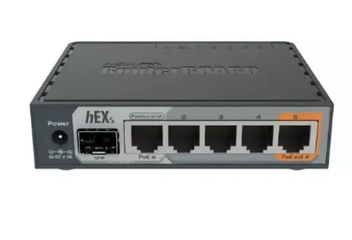Roteador MikroTik RouterBOARD hEX S RB760iGS cinza 100V/240V