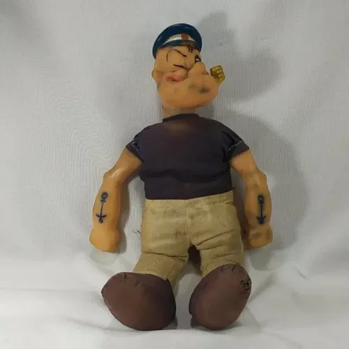 Boneco do personagem POPEYE - Fabricado nos Estados Unidos - década de 1950 Antigo e Raro