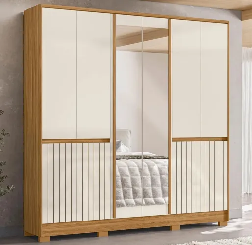 Guarda Roupa Alasca com espelho , 10 portas grande em mega Promoção!