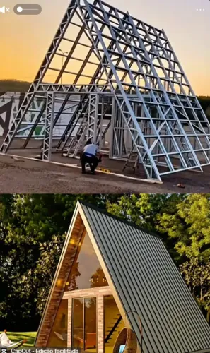 chales em estrutura metalicas ou madeira a pronta entrega *