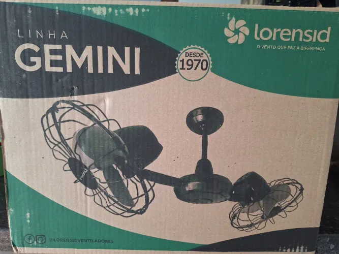 Ventilador de Teto Loren Sid Gemini - Novo