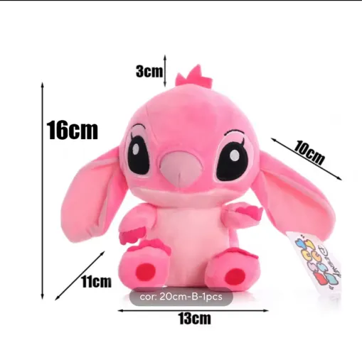 Pelúcia Stitch Angel Rosa 20cm