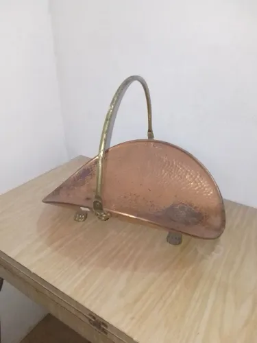 Cesto de Cobre Decorativo com Alça