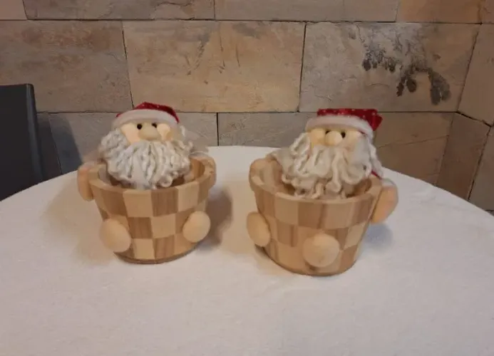 Par de Papai Noel Porta Garrafa ou Coisas
