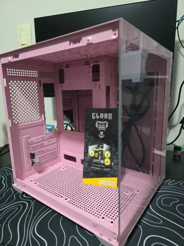Gabinete Gamer Aquário Grodd Candy - Cor Rosa