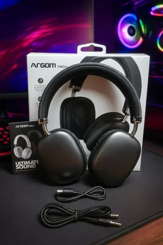 Headset Bluetooth ARGOM Ultimate Sound Live - Até 40h, Graves Potentes e Entrega Grátis!