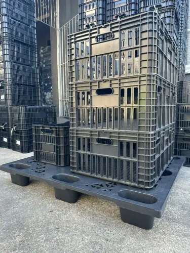 Pallet plástico 15x1.00x1.20 cor preta R$165,90