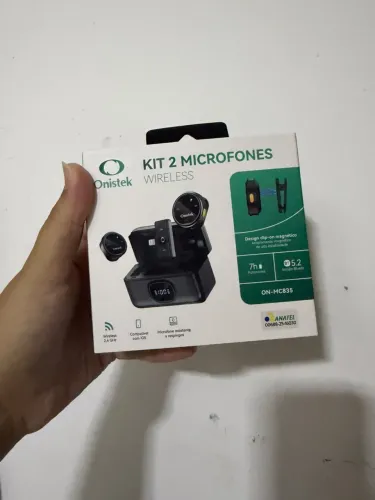 Microfone de lapela Onistek homologado pela Anatel