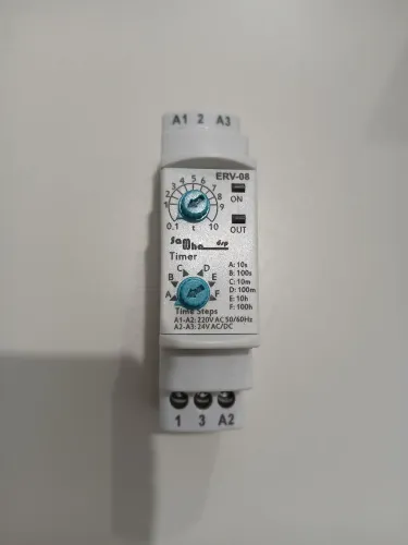 Relé de tempo Erv 08m ajustável 10s100h 220v