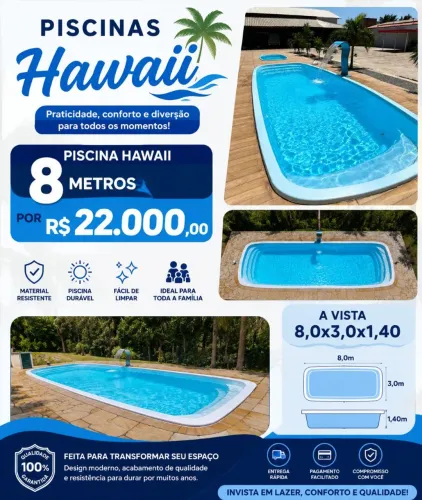 Piscina Hawaii de 8 metros