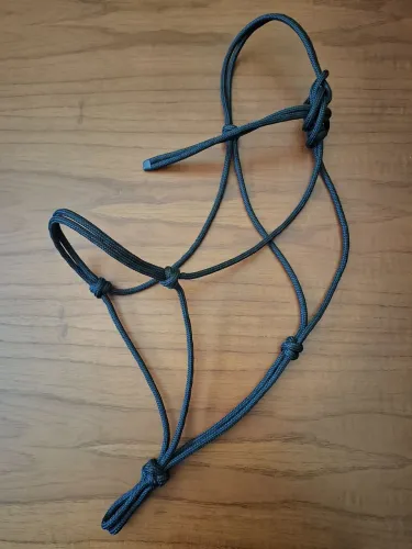 Cabresto 7 nós para cavalo, cor preto