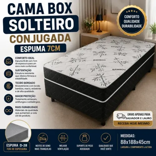 Cama Box Solteiro - D28