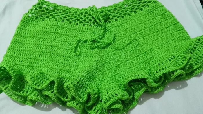 Short de crochê sob encomenda