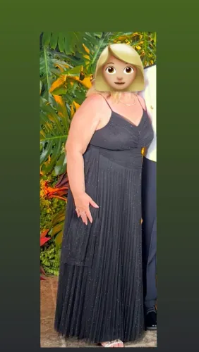 Vestido longo preto de festa