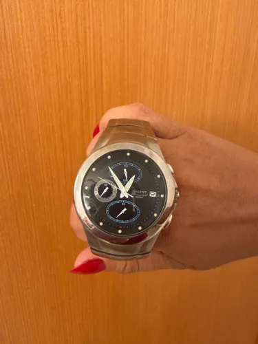 Relógio Orient MBSS C006 Cronógrafo 100m aço inoxidável