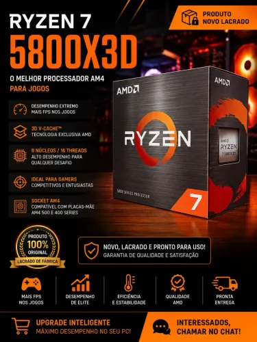 Processador Ryzen 7 5800X3D Novo Lacrado na Caixa