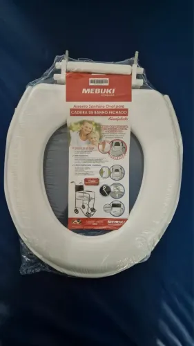 Assento Sanitário Oval para CADEIRA DE BANHO FECHADO ALMOFADADO