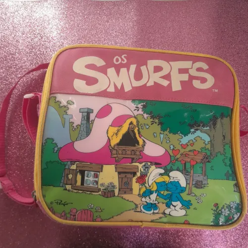Lancheira Smurfs vintage colecionável original anos 80
