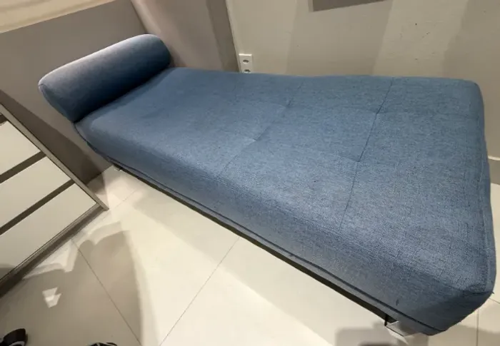 Recamier/Divã/Chaise azul de excelente qualidade