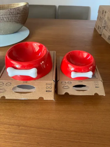 Conjunto Comedouro Pet Cerâmica