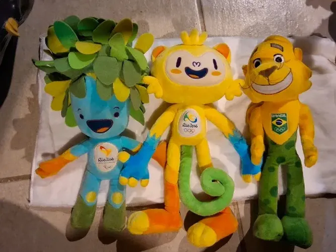 Mascote oficial Rio 2016 -- Ginga, Tom e Vinicius Olimpiadas Copa