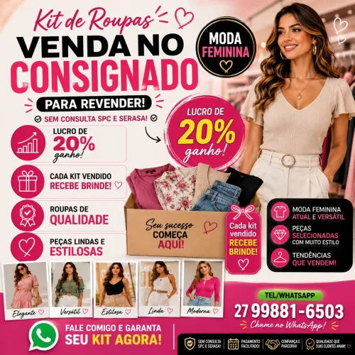 Seja um Revendedor de roupas kit iniciantes
