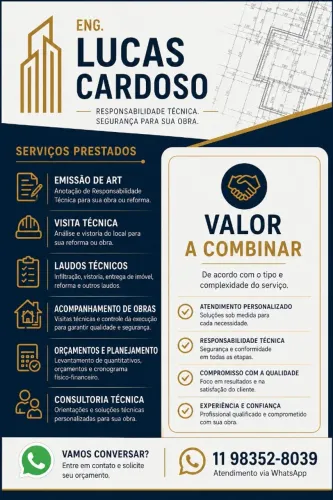 Engenheiro Civil - ART para Reforma + Visita Técnica