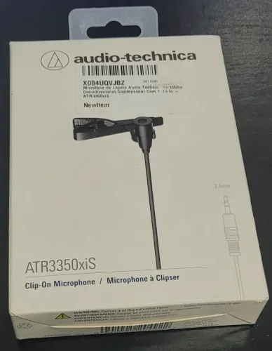Microfone de Lapela Audio-Technica ATR3350xiS