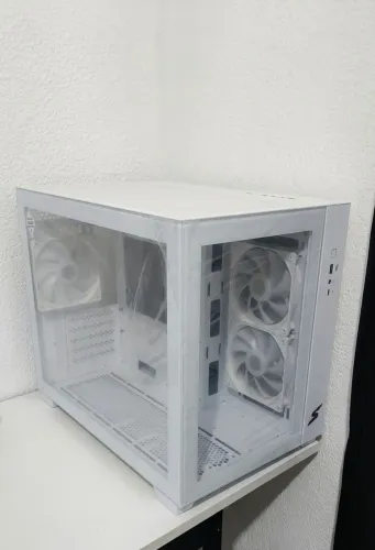 Gabinete Gamer SuperFrame Branco | Novo | Acompanha Fans | M-ATX/M-ITX