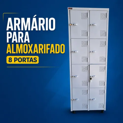 Armário para almoxarifado 8 portas