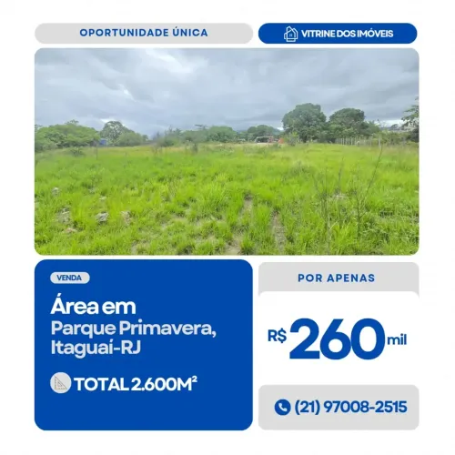 #VENDO Área em Parque Primavera, Itaguaí-RJ.