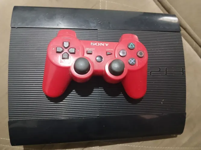 PS3 Super Slim 500GB Desbloqueado + Loja com Mais de 10 Mil Jogos + Controle Original