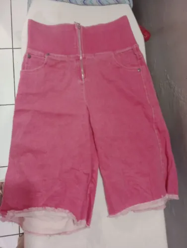 Bermuda modeladora rosa Denin