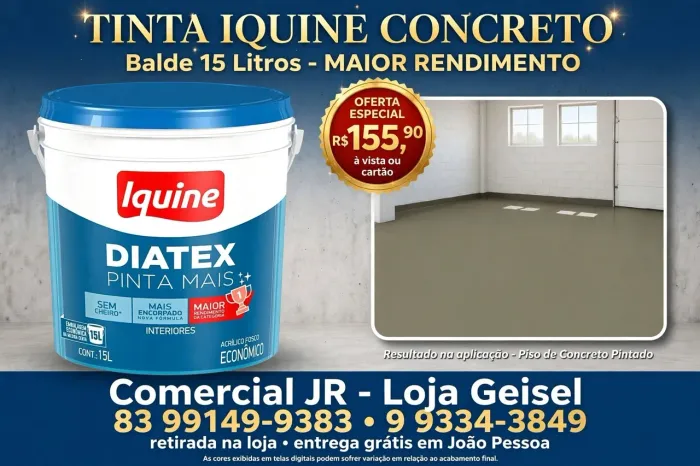 Tinta Iquine concreto maior rendimento balde 15 lts