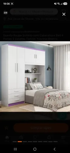 Guarda roupa solteiro