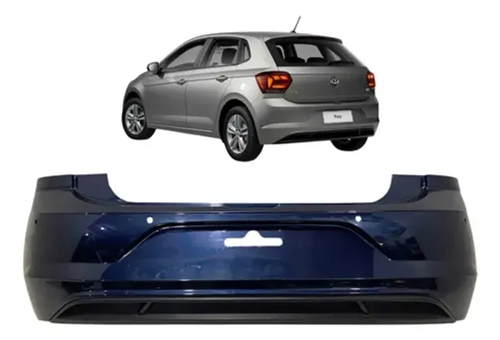 Parachoque Traseiro Volkswagen Polo 2018 A 2022 Original