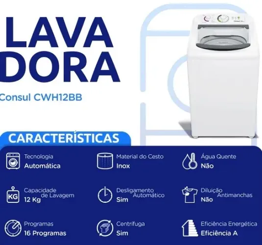 Máquina de Lavar Consul 12kg