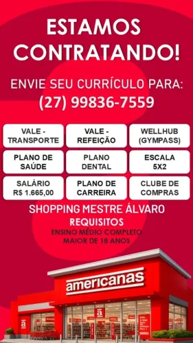 Americanas shopping Mestre Álvaro