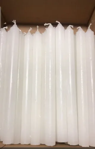 Kit 50 velas palito branca 19 cm