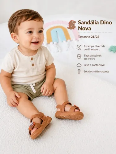Sandália Dino Nova, tamanho 21/22